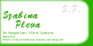 szabina pleva business card